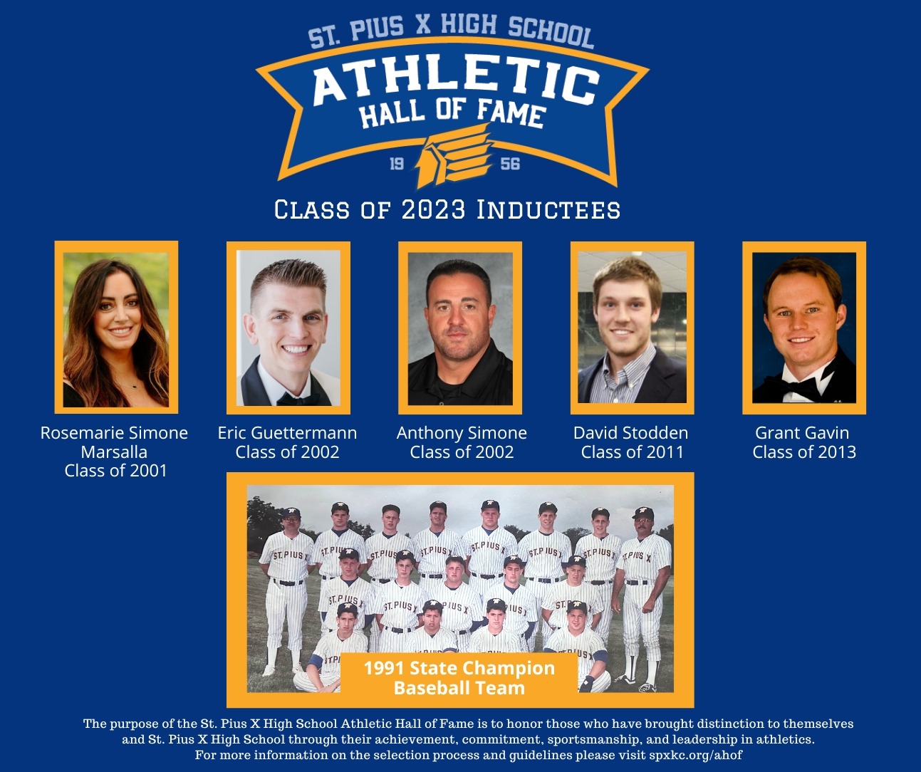 Athletic Hall of Fame St. Pius X High School Kansas City, MO